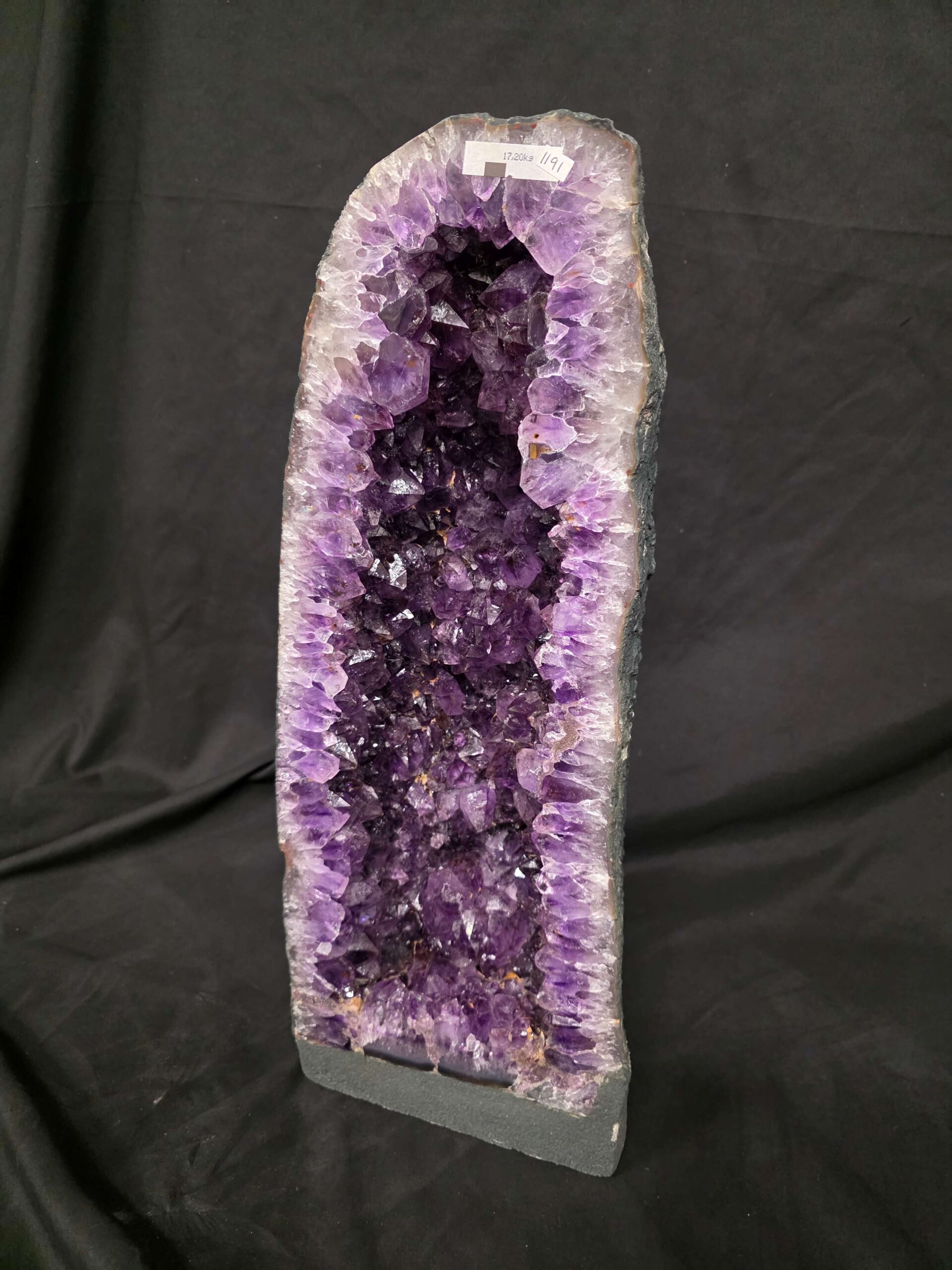 Tall Amethyst Crystal Geode 1191 Premium Queen Grade 17.2kg H52xW19xD13cm - Image 9