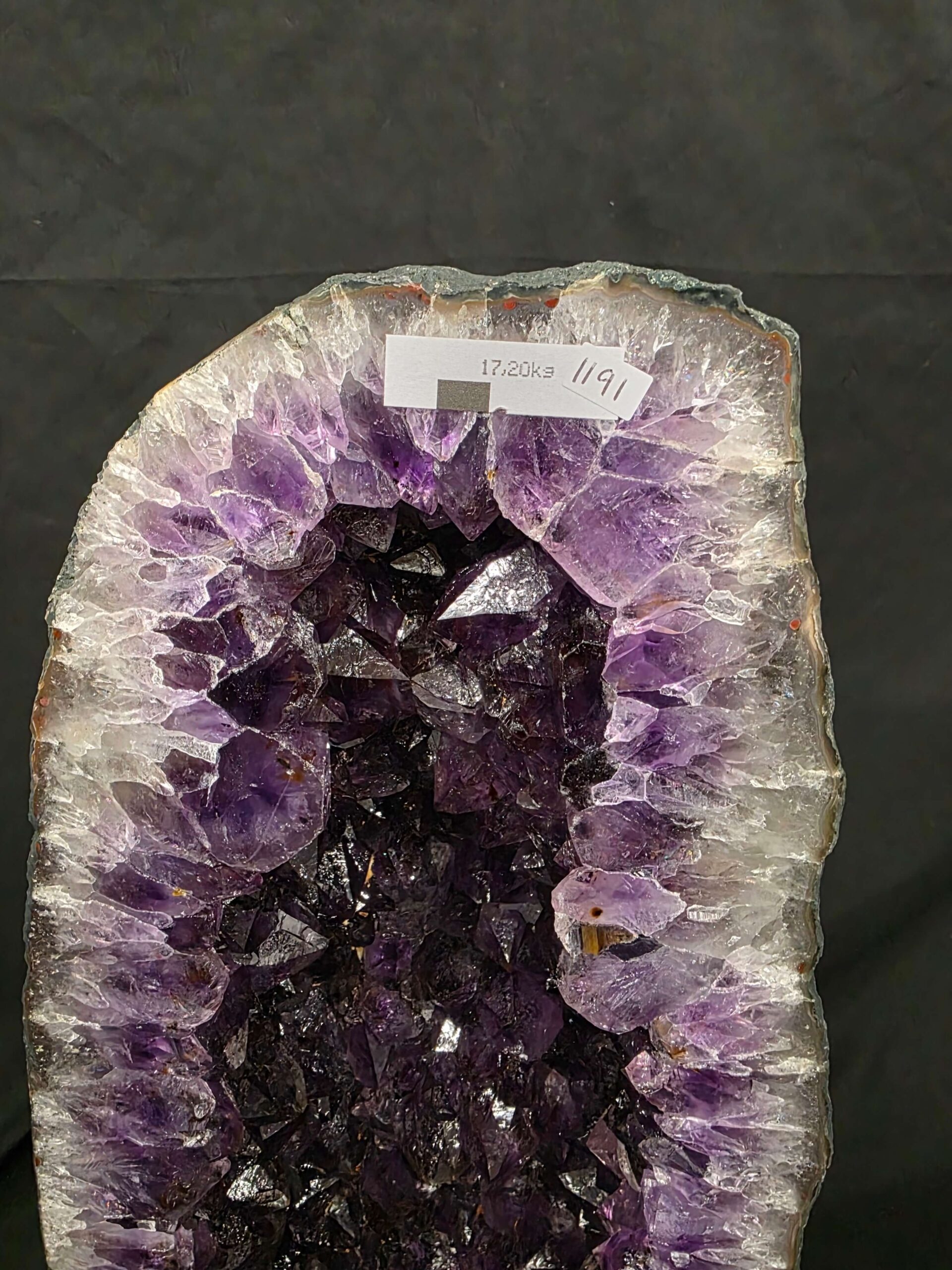 Tall Amethyst Crystal Geode 1191 Premium Queen Grade 17.2kg H52xW19xD13cm - Image 7