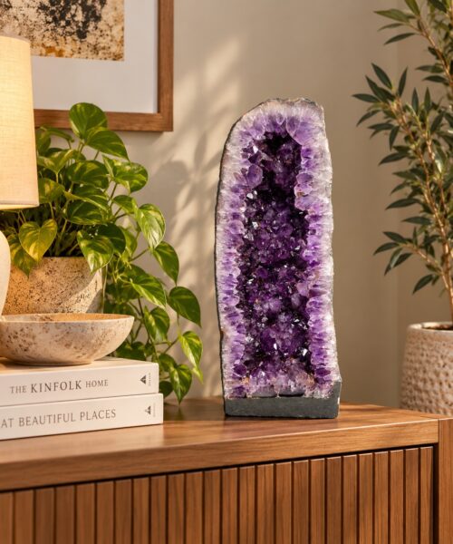 Tall Amethyst Crystal Geode 1191 Premium Queen Grade 17.2kg H52xW19xD13cm