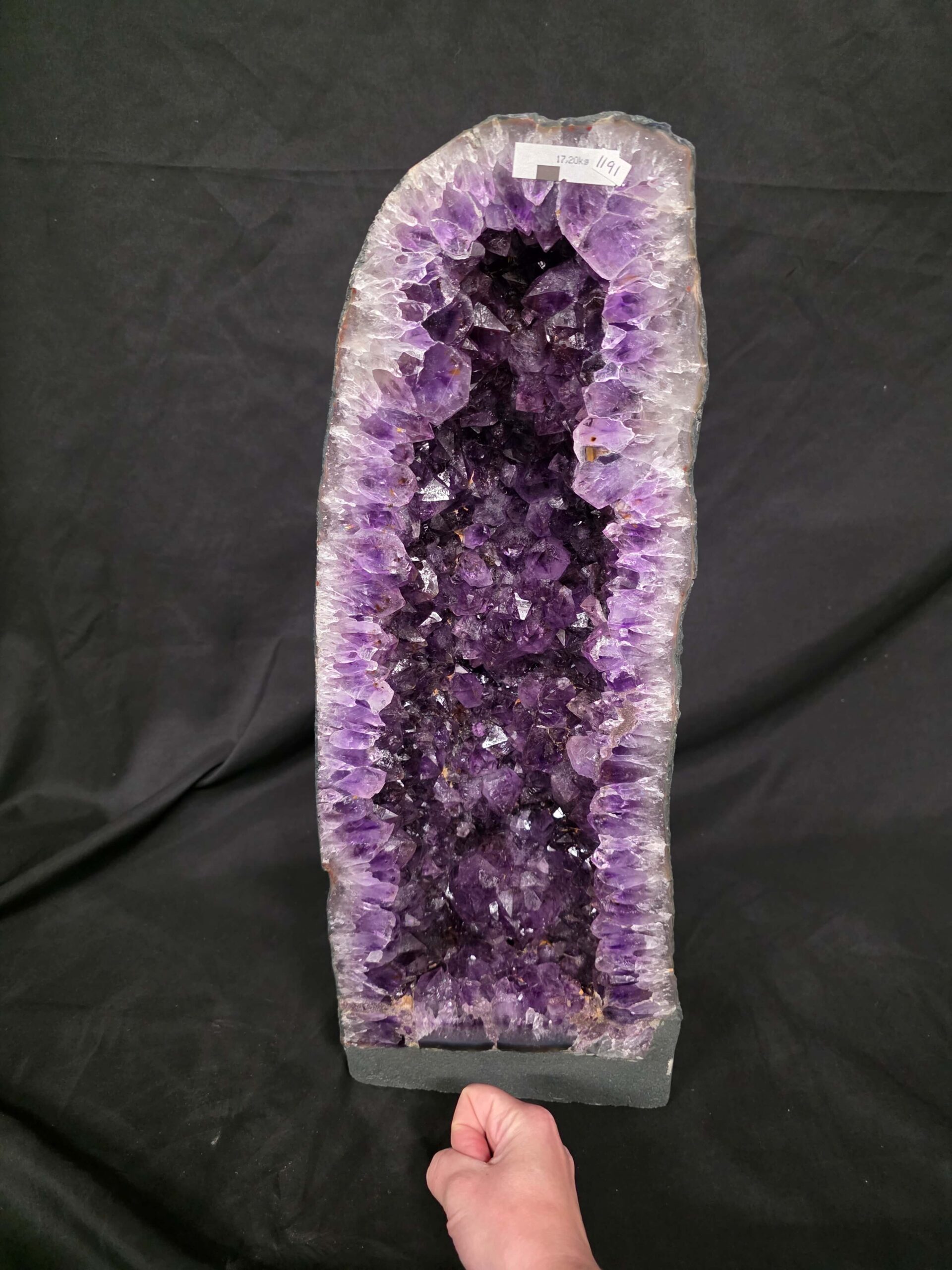 Tall Amethyst Crystal Geode 1191 Premium Queen Grade 17.2kg H52xW19xD13cm - Image 3
