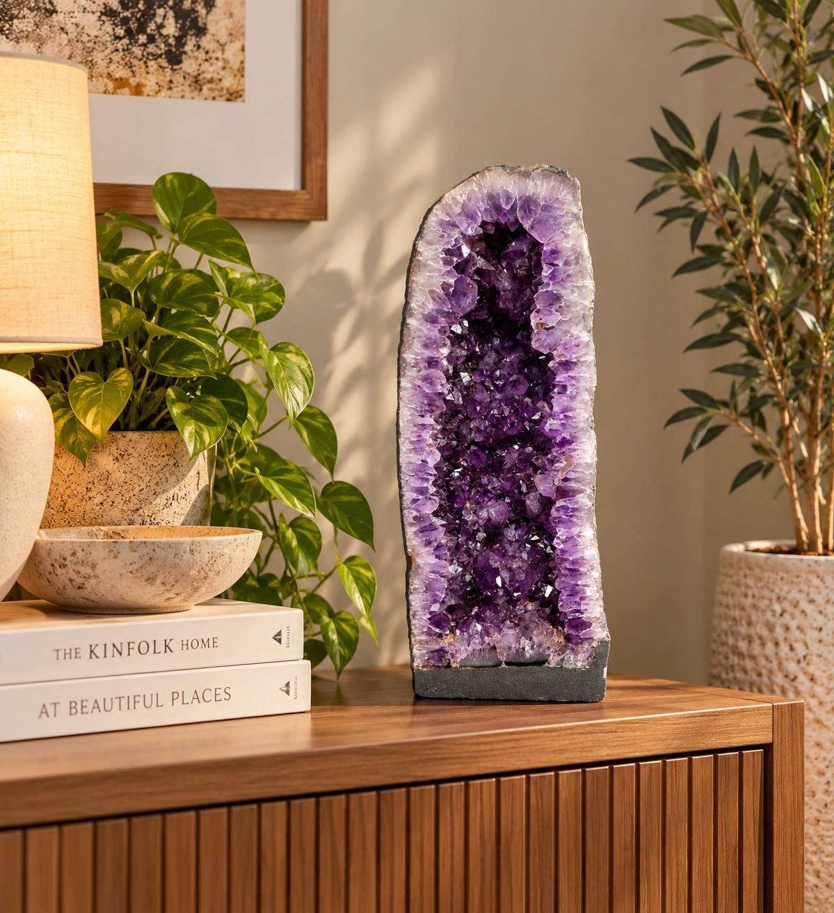 Tall Amethyst Crystal Geode 1191 Premium Queen Grade 17.2kg H52xW19xD13cm