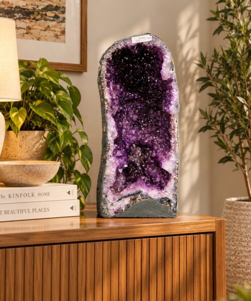 Tall Amethyst Crystal Geode 1204 Premium Queen Grade 30.92kg H52xW24xD25cm
