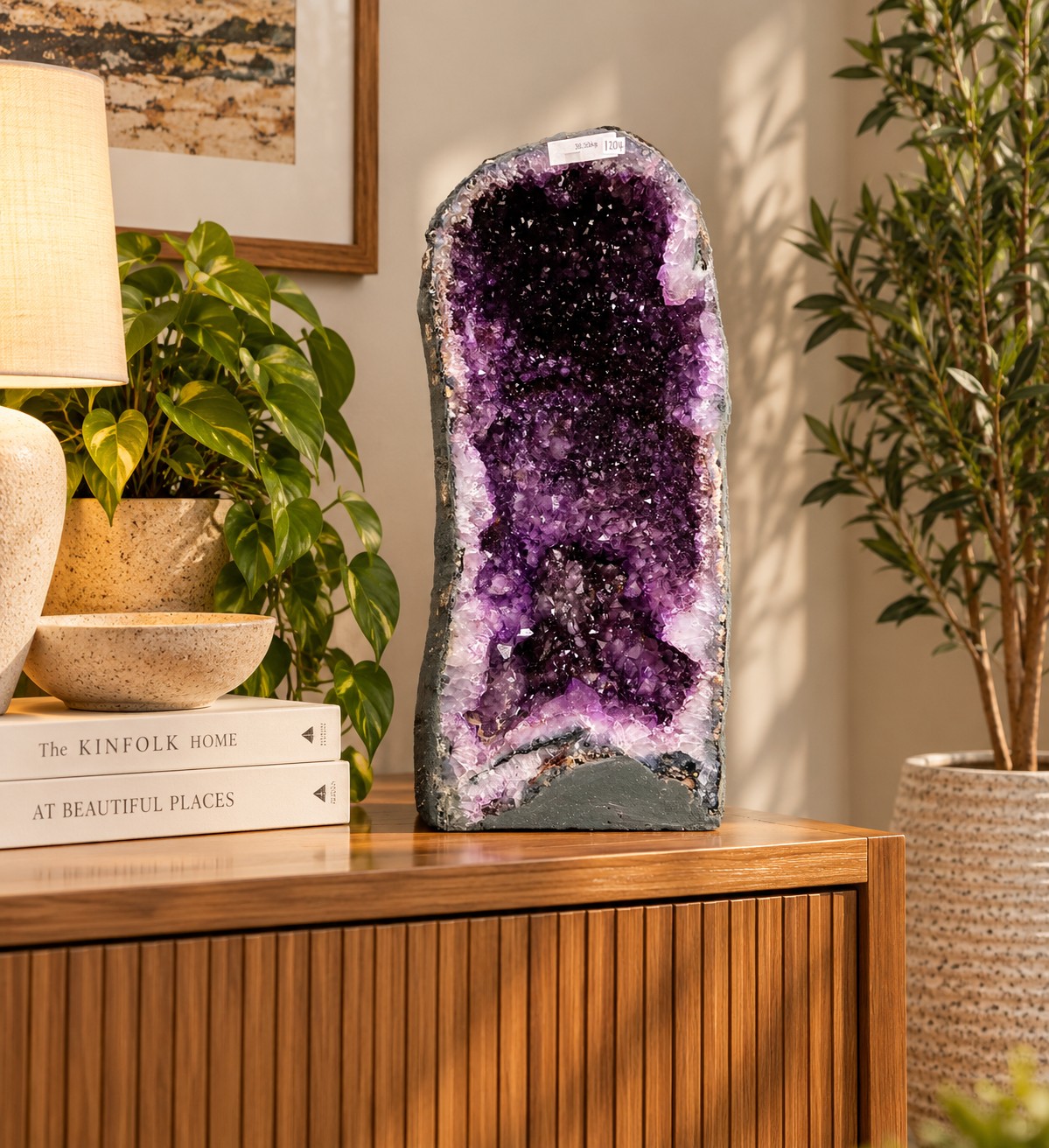 Tall Amethyst Crystal Geode 1204 Premium Queen Grade 30.92kg H52xW24xD25cm