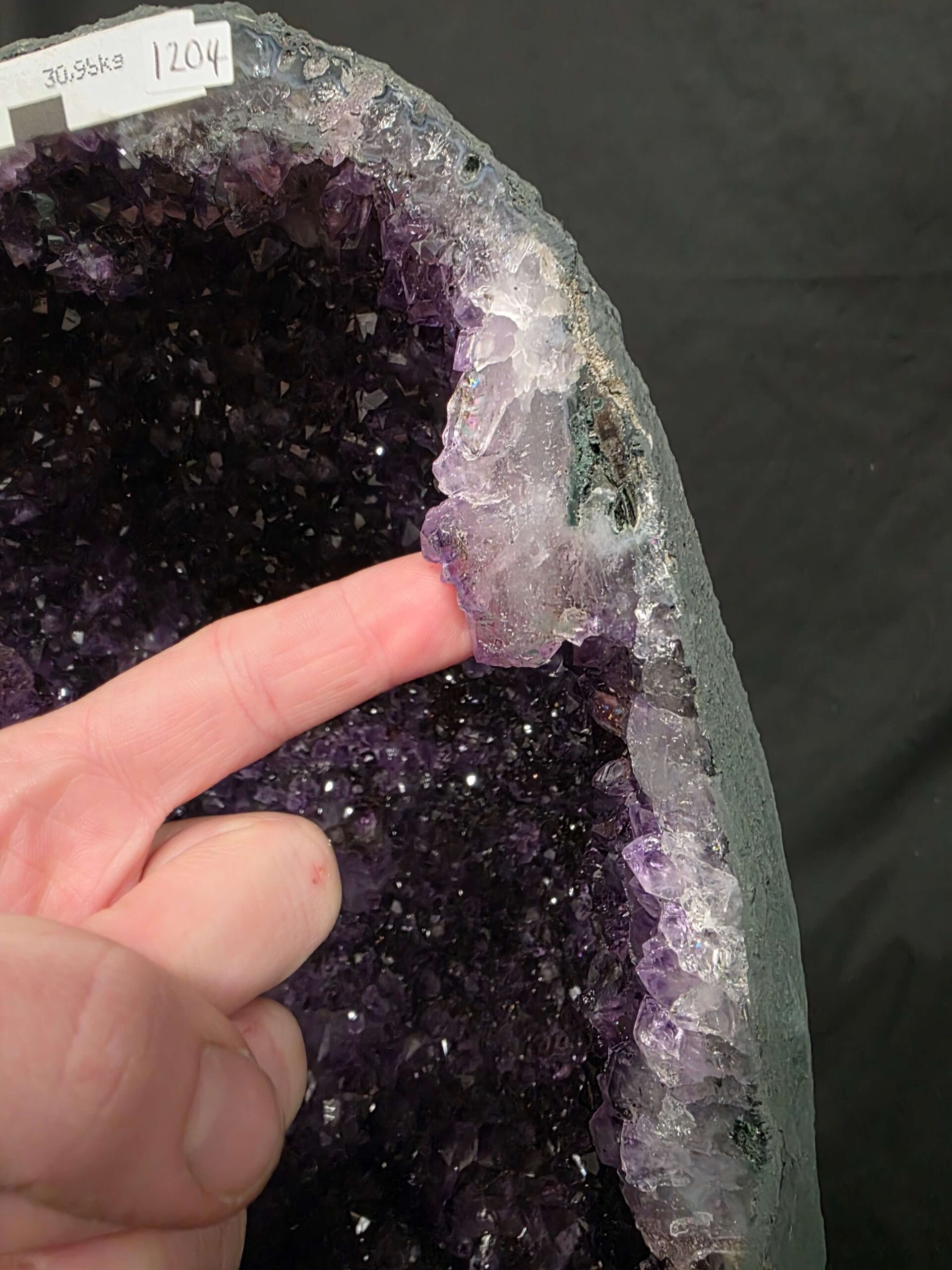 Tall Amethyst Crystal Geode 1204 Premium Queen Grade 30.92kg H52xW24xD25cm - Image 3