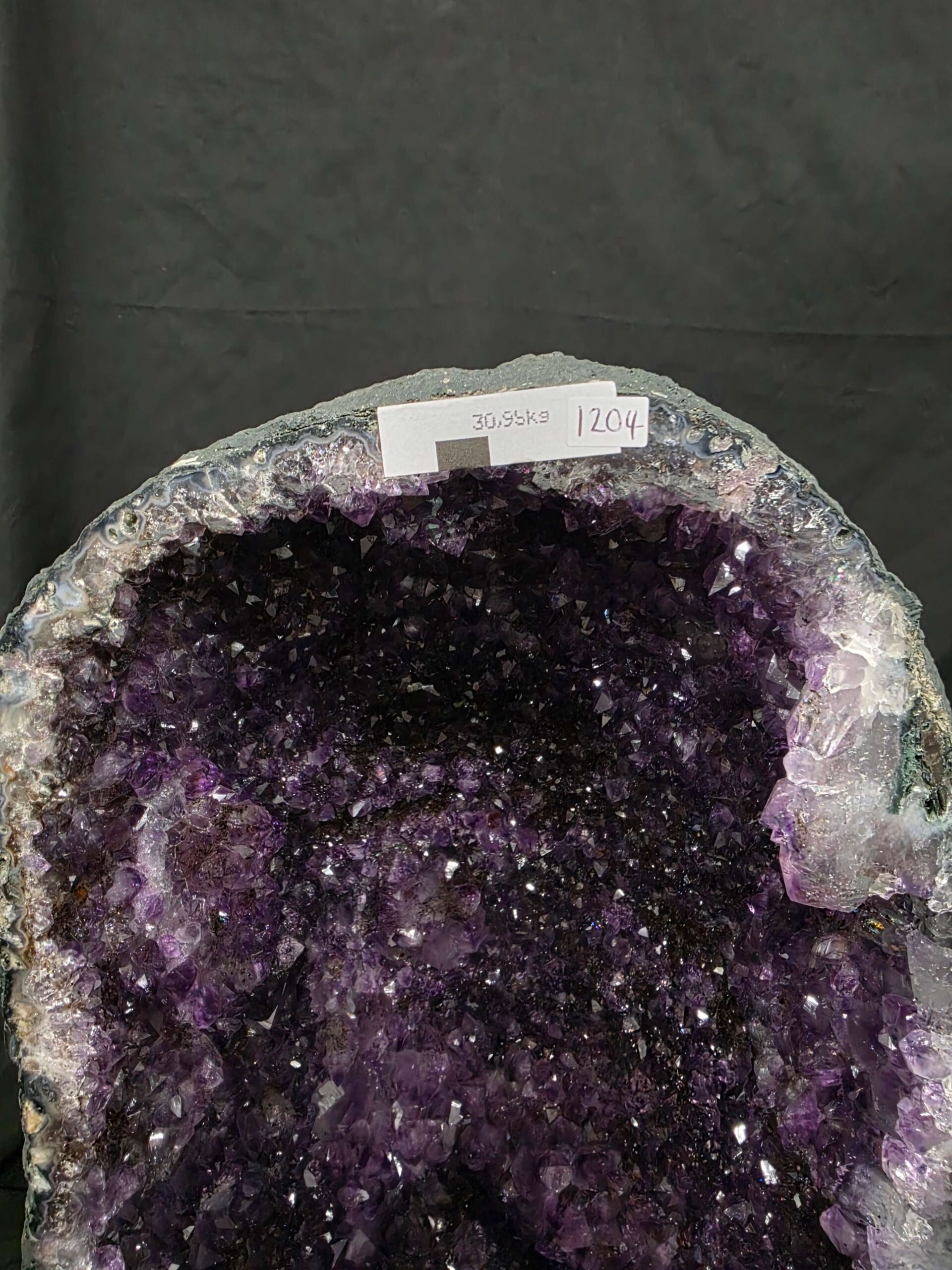 Tall Amethyst Crystal Geode 1204 Premium Queen Grade 30.92kg H52xW24xD25cm - Image 7