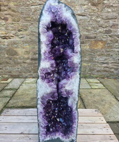 Very Tall Amethyst Crystal Geode 1216 Premium Queen Grade 129kg H108xW31xD28cm - Image 12
