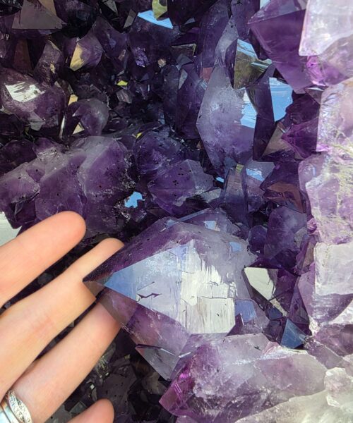 Very Tall Amethyst Crystal Geode 1216 Premium Queen Grade 129kg H108xW31xD28cm - Image 3