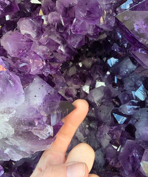 Alternative view of Very Tall Amethyst Crystal Geode 1216 Premium Queen Grade 129kg H108xW31xD28cm