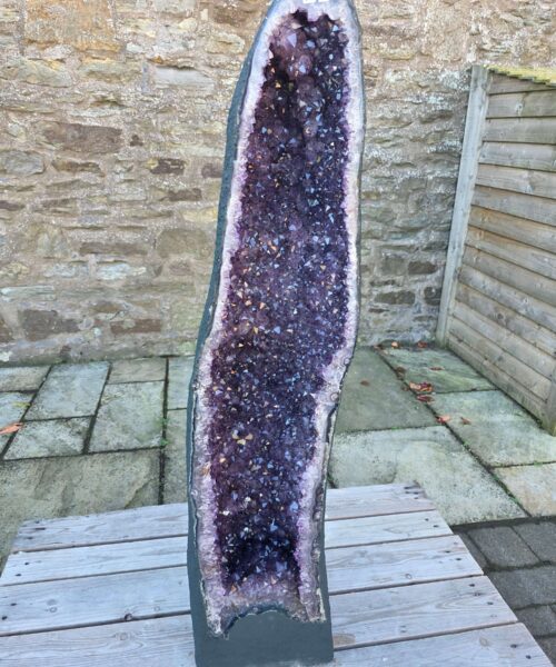 Very Tall Amethyst Crystal Geode 1222 Premium Queen Grade 79kg H124xW24xD18cm - Image 12