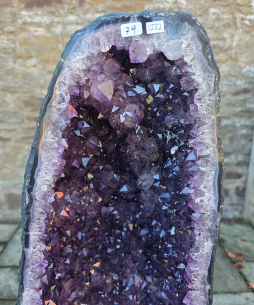 Very Tall Amethyst Crystal Geode 1222 Premium Queen Grade 79kg H124xW24xD18cm - Image 9