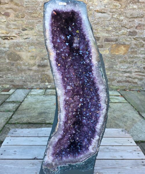 Very Tall Amethyst Crystal Geode 1224 Premium Queen Grade 108kg H104xW38xD31cm - Image 12