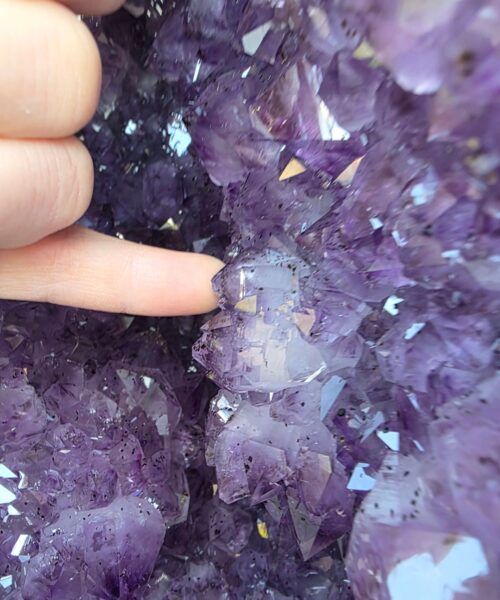 Alternative view of Very Tall Amethyst Crystal Geode 1224 Premium Queen Grade 108kg H104xW38xD31cm