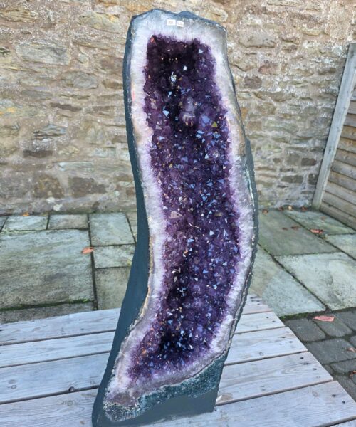 Very Tall Amethyst Crystal Geode 1224 Premium Queen Grade 108kg H104xW38xD31cm - Image 11