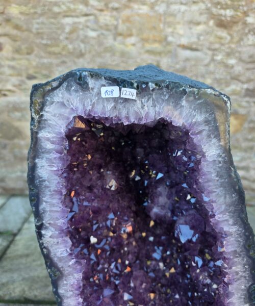Very Tall Amethyst Crystal Geode 1224 Premium Queen Grade 108kg H104xW38xD31cm - Image 9