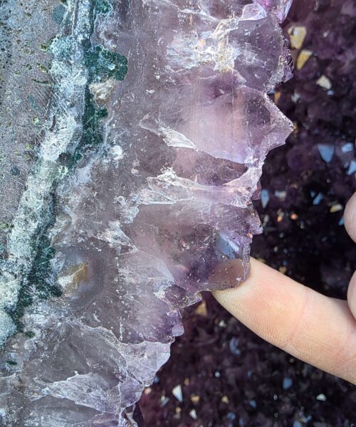 Alternative view of Very Tall Amethyst Crystal Geode 1225 Premium Queen Grade 120kg H110xW33xD27cm