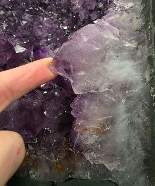Alternative view of Very Tall Amethyst Crystal Geode 1226 Premium Queen Grade 60kg H92xW24xD25cm
