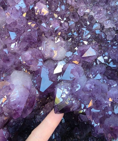 Alternative view of Very Tall Amethyst Crystal Geode 1227 Premium Queen Grade 66kg H92xW25xD31cm