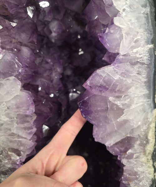 Alternative view of Very Tall Amethyst Crystal Geode 1228 Premium Queen Grade 90kg 116xW24xD31cm