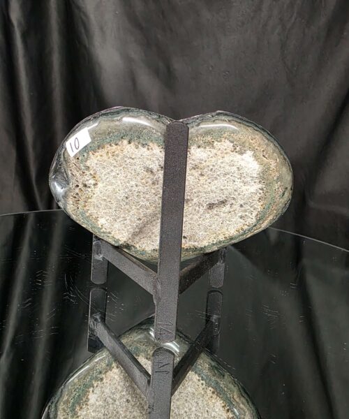 Amethyst Heart on Stand 10 Purple Quartz Geode Crystal Gift 598g - H10xW12xD6cm - Image 5