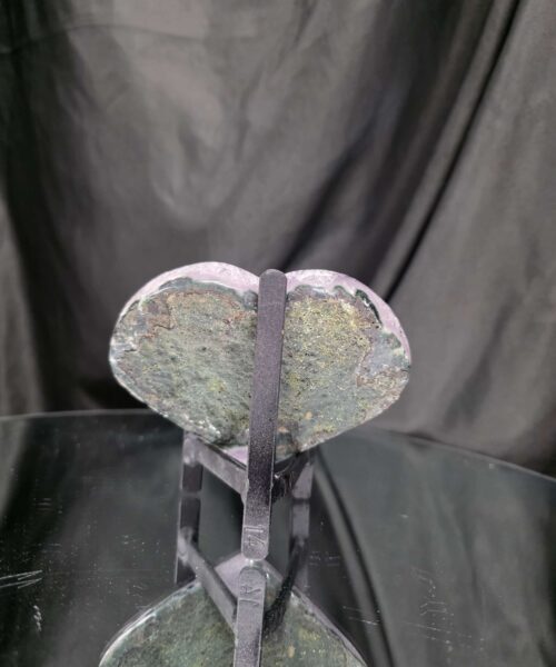Amethyst Heart on Stand 11 Purple Quartz Geode Crystal Gift 525g - H10xW10xD6cm - Image 4