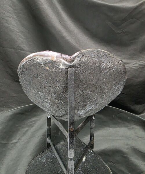 Huge Amethyst Heart on Stand 16 Purple Quartz Geode Crystal Gift 2.119g - H16xW18xD10cm - Image 6