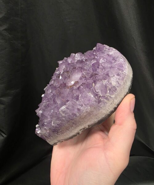 Huge Amethyst Heart on Stand 17 Purple Quartz Geode Crystal Gift 1.457g - H14xW15xD6cm - Image 6