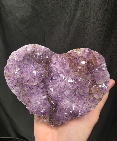 Large Amethyst Heart on Stand 21 Purple Quartz Geode Crystal Gift 921g - H11.5xW13xD7cm - Image 6