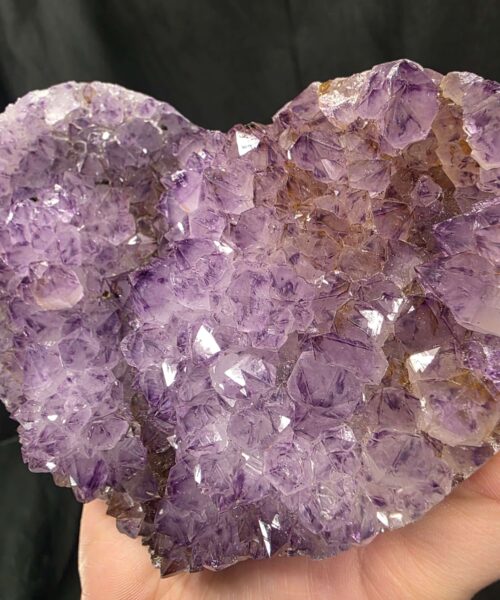 Large Amethyst Heart on Stand 21 Purple Quartz Geode Crystal Gift 921g - H11.5xW13xD7cm - Image 3