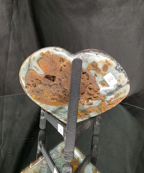 Amethyst Heart on Stand 3 Purple Quartz Geode Crystal Gift 571g - H11xW12xD6cm - Image 8