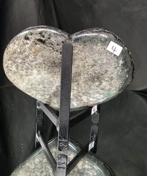 Amethyst Heart on Stand 4 Purple Quartz Geode Crystal Gift 581g - H11xW13xD6cm - Image 8