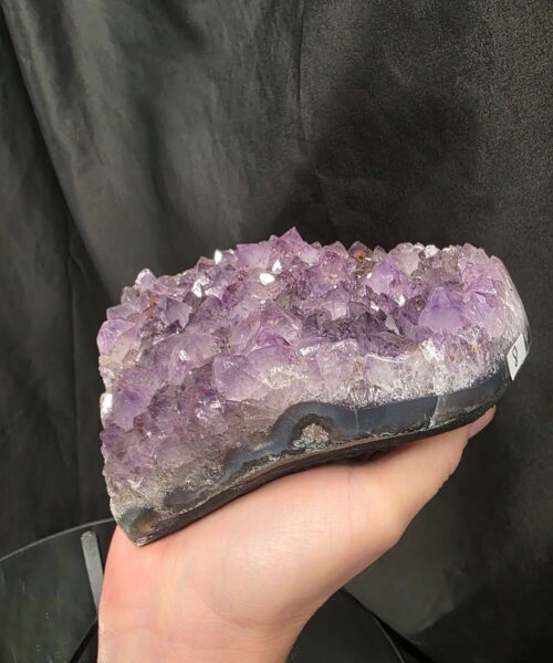 Huge Amethyst Heart on Stand 8 Purple Quartz Geode Crystal Gift 1.834g - H15xW17xD10cm - Image 5