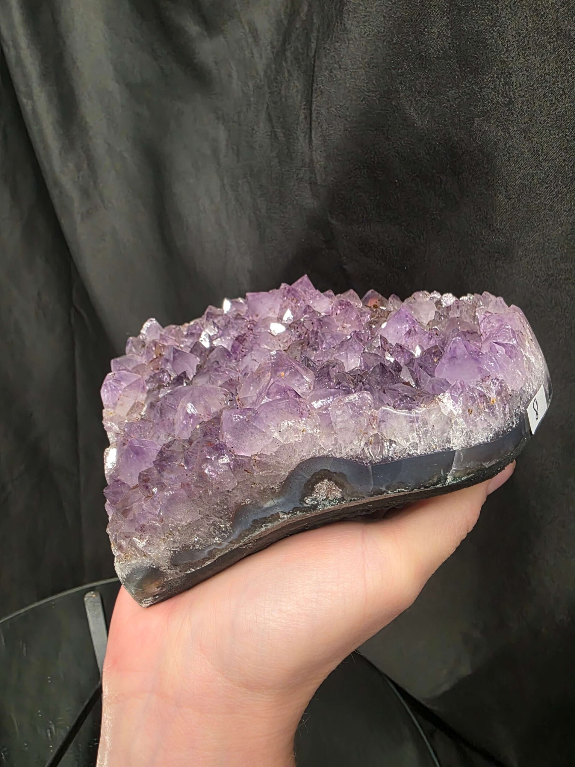 Huge Amethyst Heart on Stand 8 Purple Quartz Geode Crystal Gift 1.834g - H15xW17xD10cm - Image 5