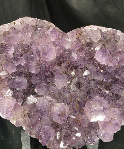 Huge Amethyst Heart on Stand 8 Purple Quartz Geode Crystal Gift 1.834g - H15xW17xD10cm - Image 4