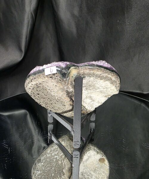 Amethyst Heart on Stand 9 Purple Quartz Geode Crystal Gift 559g - H11xW13xD6cm - Image 7