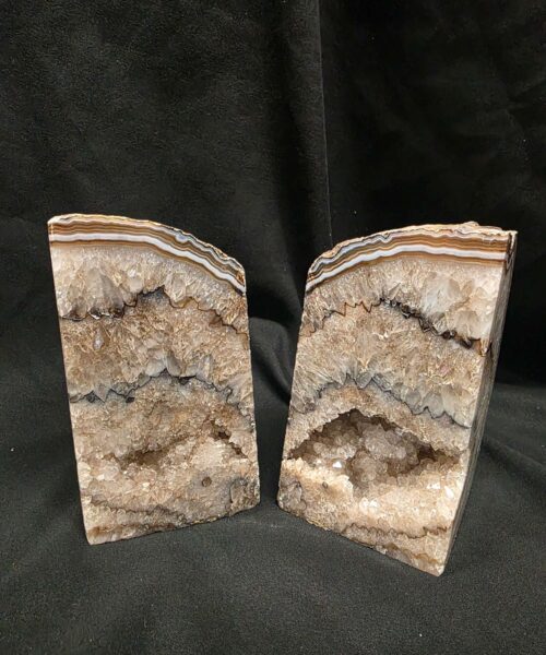 Caramel Natural Edge Microcrystalline Quartz Premium Bookends 2 Ornament Handpicked Size 2.404kg H12xW13xD8cm - Image 8