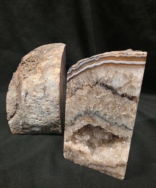 Caramel Natural Edge Microcrystalline Quartz Premium Bookends 2 Ornament Handpicked Size 2.404kg H12xW13xD8cm - Image 7
