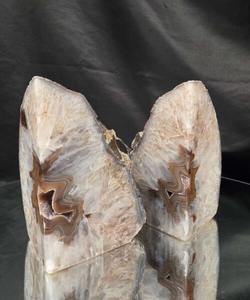 Caramel Natural Edge Microcrystalline Quartz Premium Bookends 3 Ornament Handpicked Size 2.404kg H12.5xW15xD9cm - Image 3