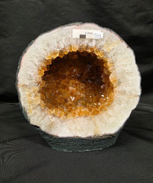 Citrine Geode 558 Crystal Cluster Druzy Premium Grade 5.79g H29xW19xD12cm - Image 10