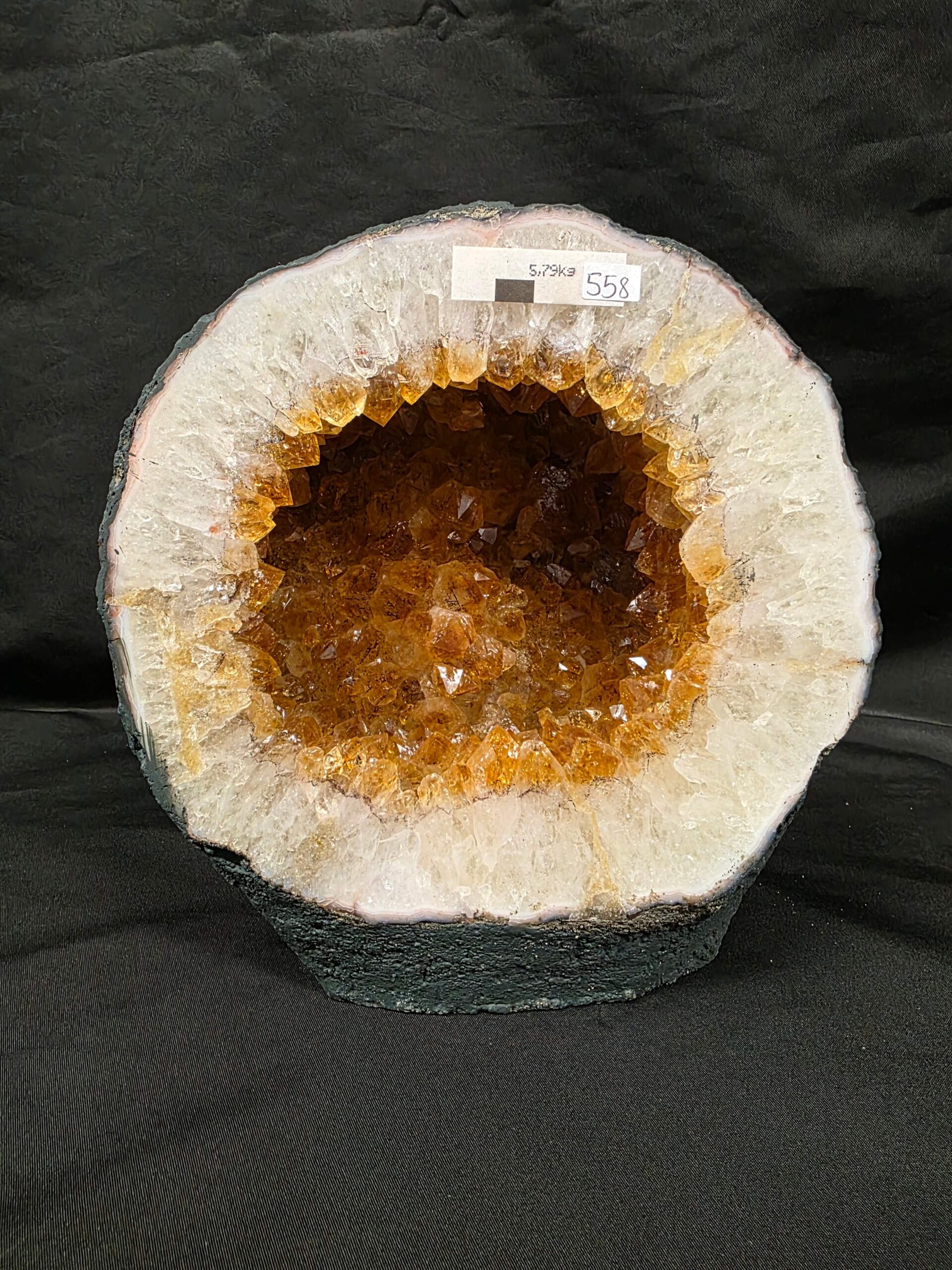 Citrine Geode 558 Crystal Cluster Druzy Premium Grade 5.79g H29xW19xD12cm - Image 10