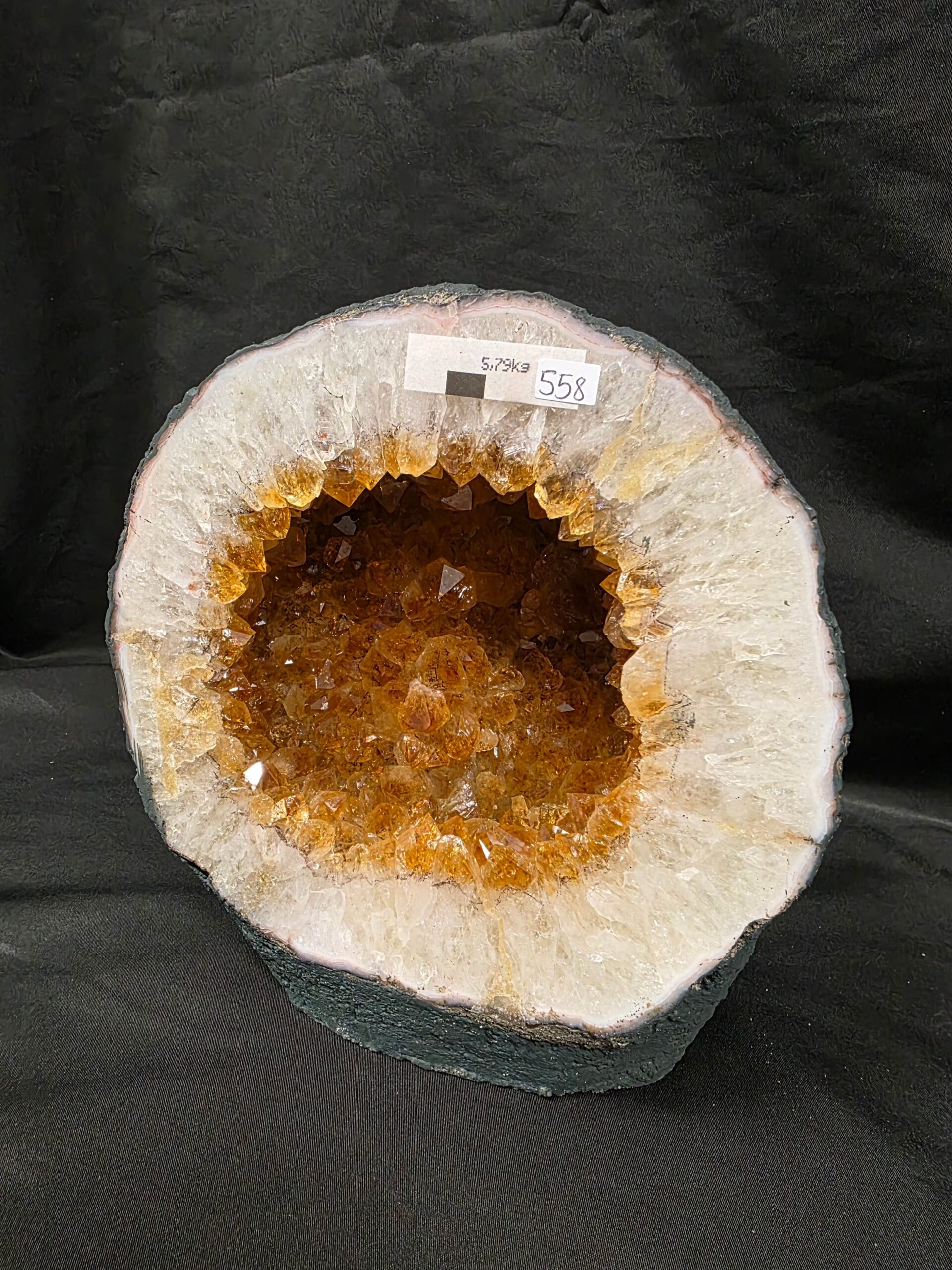 Citrine Geode 558 Crystal Cluster Druzy Premium Grade 5.79g H29xW19xD12cm - Image 8