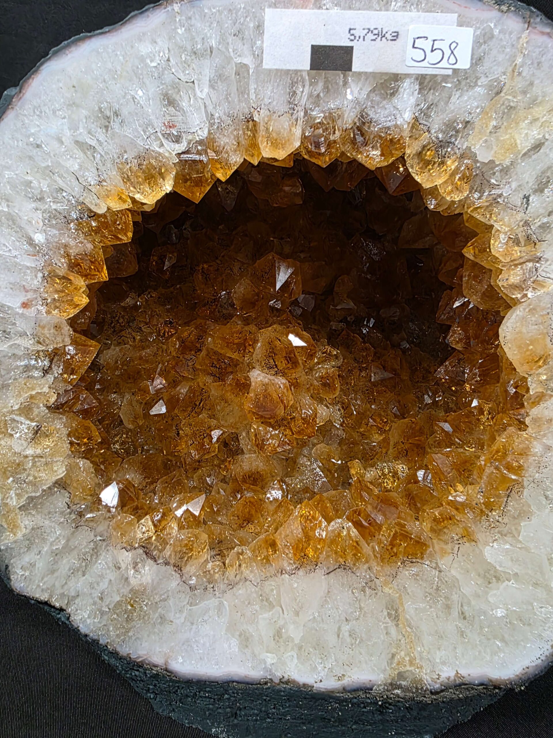 Citrine Geode 558 Crystal Cluster Druzy Premium Grade 5.79g H29xW19xD12cm - Image 5