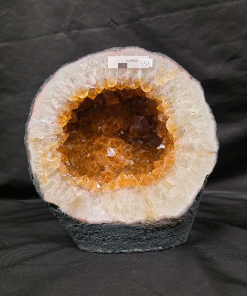 Citrine Geode 558 Crystal Cluster Druzy Premium Grade 5.79g H29xW19xD12cm - Image 3