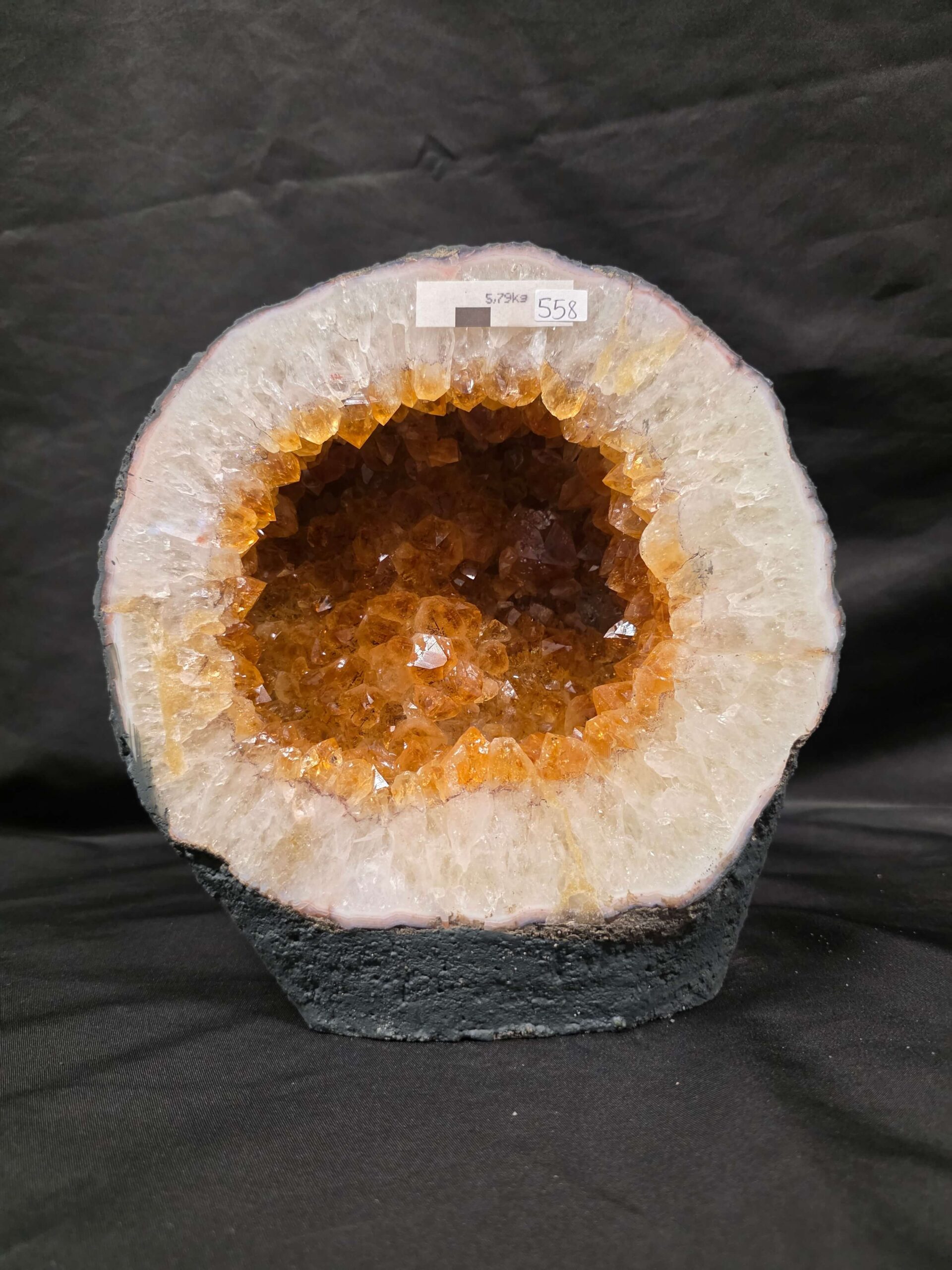 Citrine Geode 558 Crystal Cluster Druzy Premium Grade 5.79g H29xW19xD12cm - Image 3