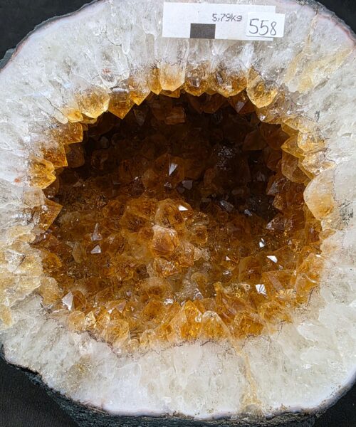 Citrine Geode 558 Crystal Cluster Druzy Premium Grade 5.79g H29xW19xD12cm - Image 2