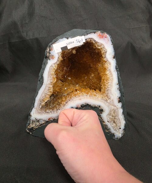 Citrine Geode 561 Crystal Cluster Druzy Premium Grade 3.65kg H17xW16xD11cm - Image 7