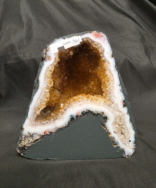 Alternative view of Citrine Geode 561 Crystal Cluster Druzy Premium Grade 3.65kg H17xW16xD11cm