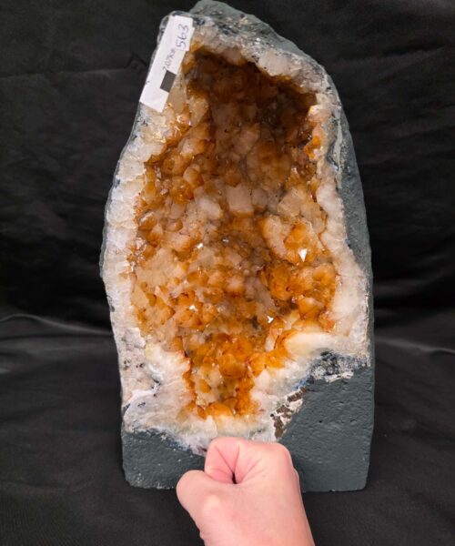 Citrine Geode 563 Crystal Cluster Druzy Premium Grade 7.07g H32xW19xD12cm - Image 7