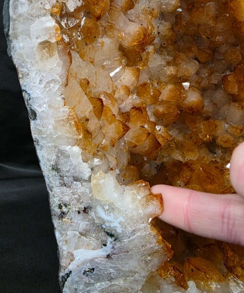 Citrine Geode 563 Crystal Cluster Druzy Premium Grade 7.07g H32xW19xD12cm - Image 3