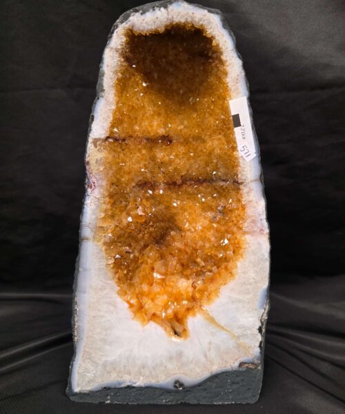 Citrine Geode 571 Crystal Cluster Druzy Premium Grade 7.71g H34xW19xD11cm - Image 10