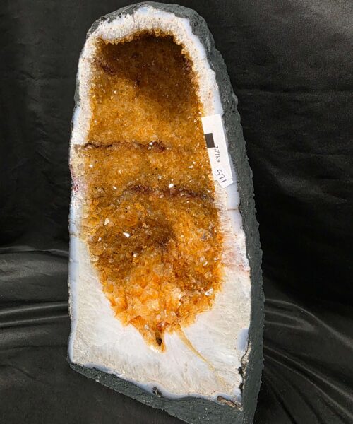 Citrine Geode 571 Crystal Cluster Druzy Premium Grade 7.71g H34xW19xD11cm - Image 8